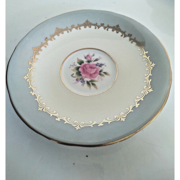 Vintage Aynsley Lancaster Pattern Grey Teacup and Saucer #7610 - Picture 5 of 16